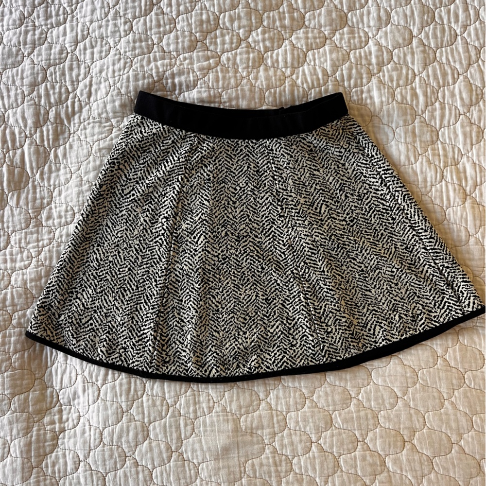 W118 by Walter Baker Black and White A-Line Skirt